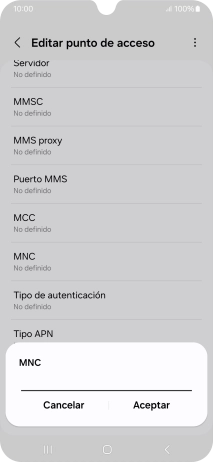 Introduce 01 y pulsa Aceptar.