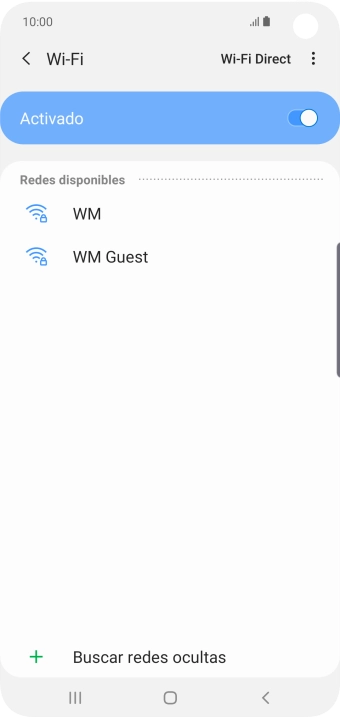 Pulsa la red wifi deseada.