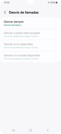 Pulsa el tipo de desvío deseado.