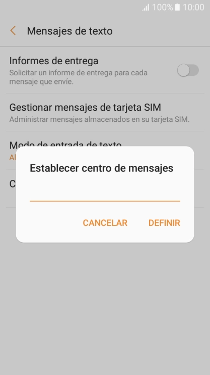 Introduce +34607003110 y pulsa DEFINIR.