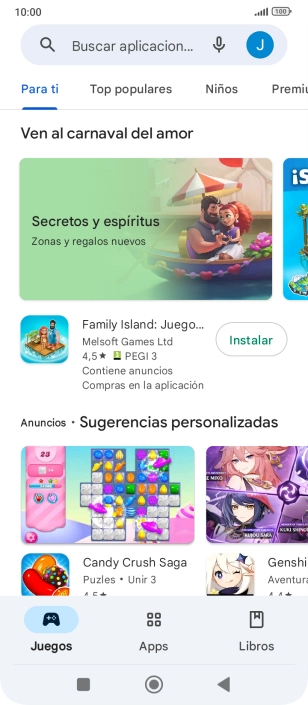 Pulsa el icono de perfil.