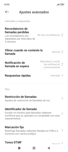 Pulsa Marcación fija.