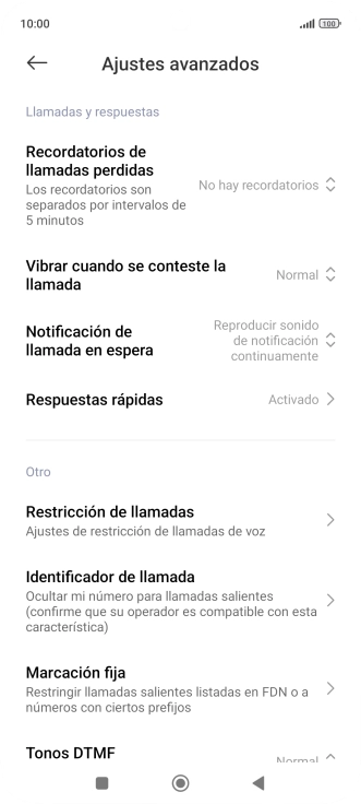 Pulsa Marcación fija.