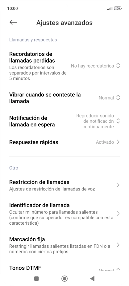 Pulsa Marcación fija.