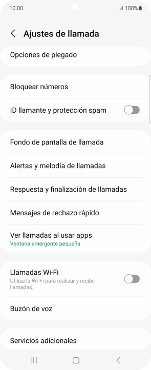 Pulsa Servicios adicionales.