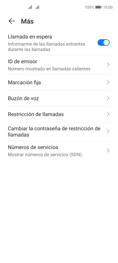 Pulsa Buzón de voz.