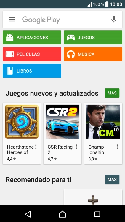 Pulsa en el campo de búsqueda.