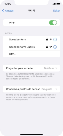 Pulsa la red wifi deseada e introduce la contraseña de esta red.