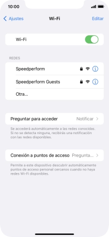 Pulsa la red wifi deseada e introduce la contraseña de esta red.
