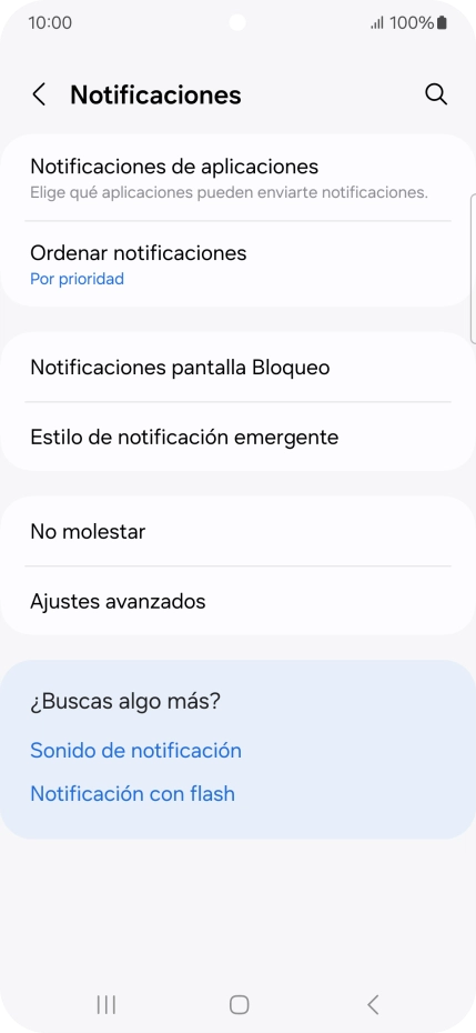 Pulsa Notificaciones de aplicaciones.