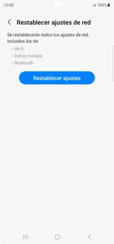 Pulsa Restablecer ajustes.
