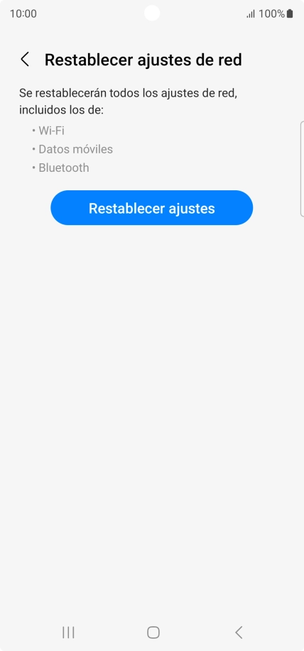 Pulsa Restablecer ajustes.
