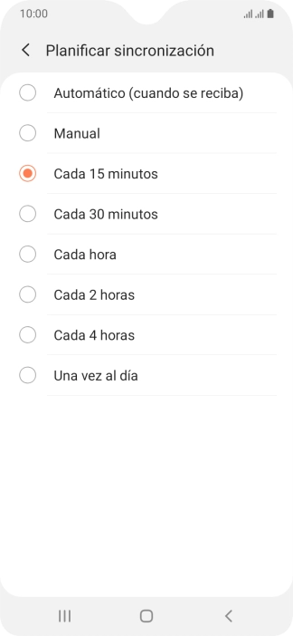 Pulsa el ajuste deseado.