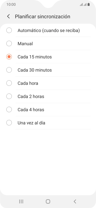 Pulsa el ajuste deseado.
