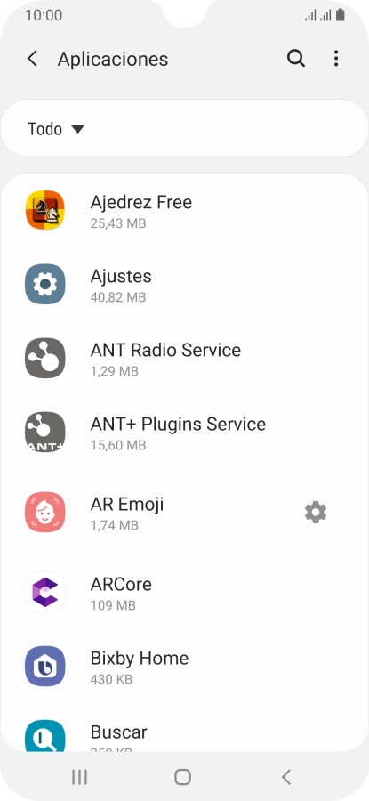 Pulsa la app deseada.