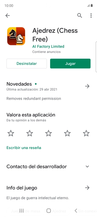 Pulsa Desinstalar.