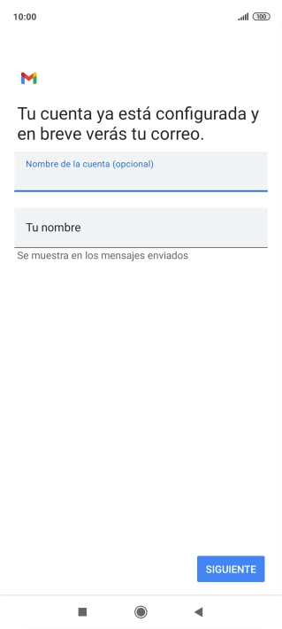 Pulsa Tu nombre e introduce el nombre del remitente.