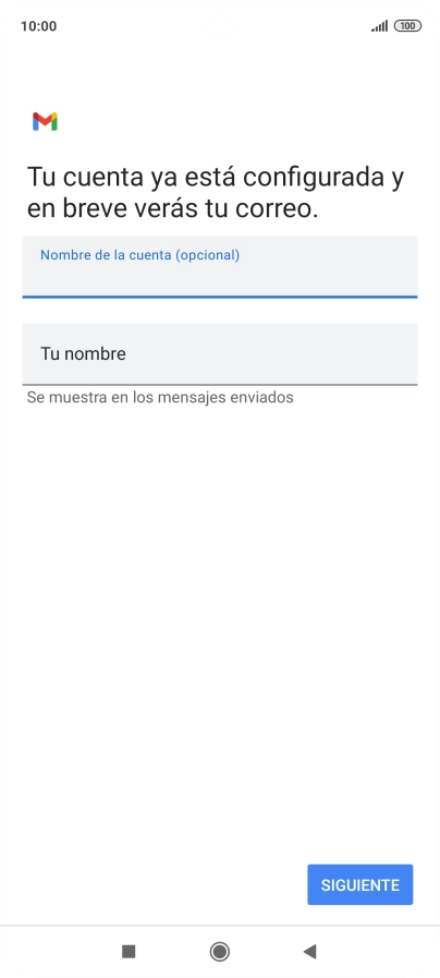 Pulsa Tu nombre e introduce el nombre del remitente.