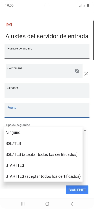 Pulsa Ninguno para desactivar la función.