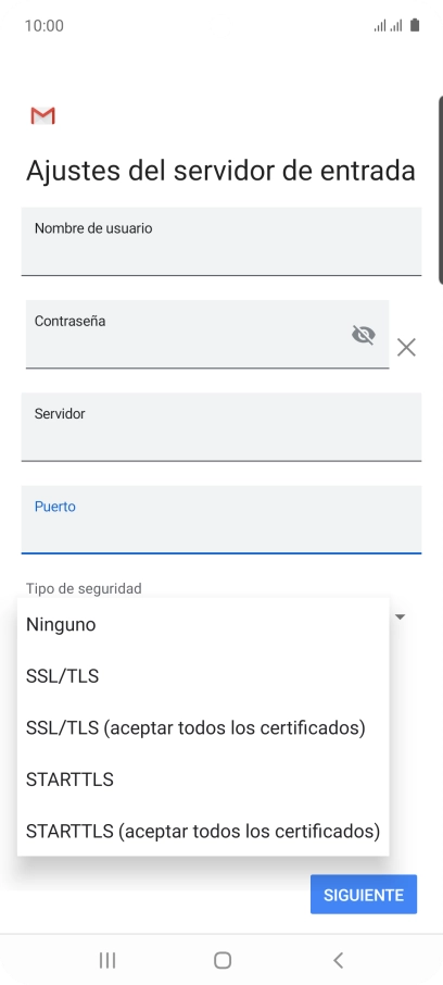 Pulsa Ninguno para desactivar la función.