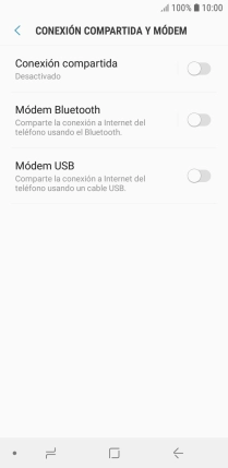Pulsa Conexión compartida.