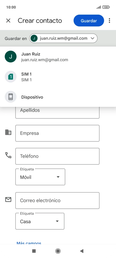 Pulsa Dispositivo.
