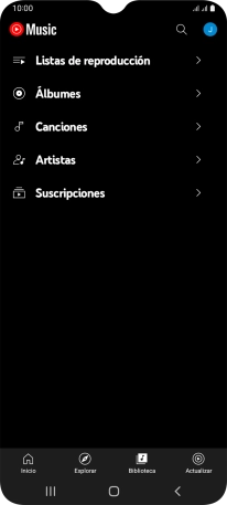 Pulsa una categoría y desplázate al archivo de música deseado.
