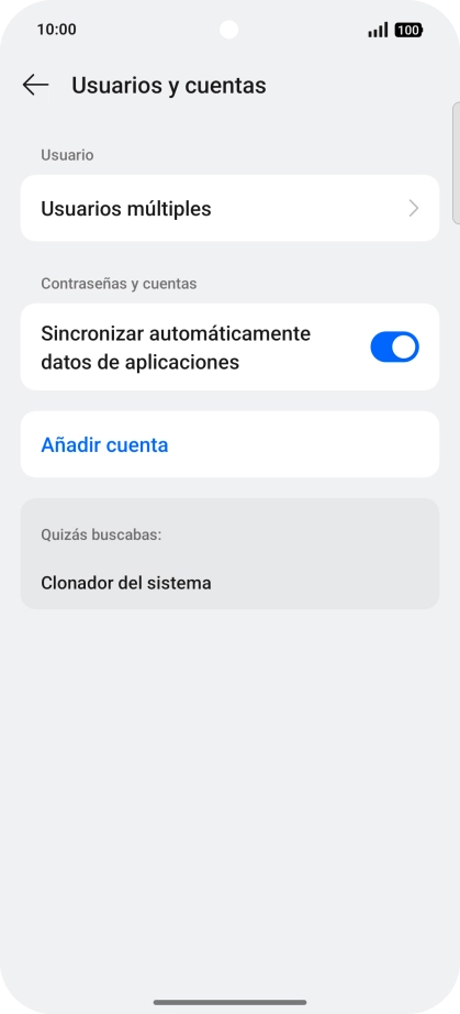 Pulsa Añadir cuenta.