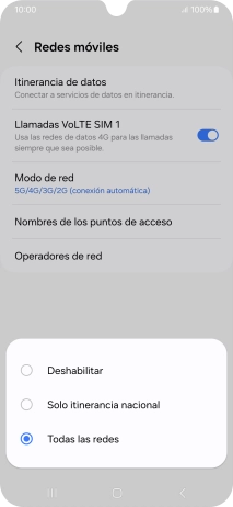 Pulsa el ajuste deseado para activar o desactivar la función.