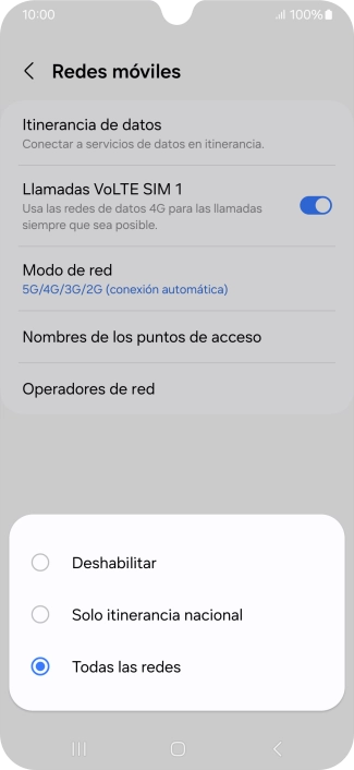 Pulsa el ajuste deseado para activar o desactivar la función.