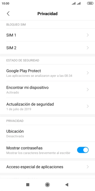 Pulsa la tarjeta SIM deseada.