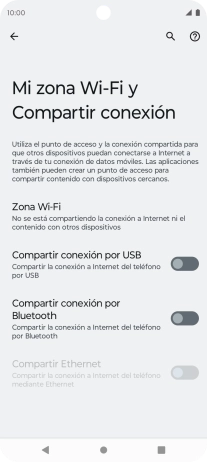 Pulsa Zona Wi-Fi.