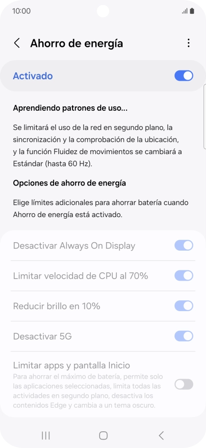 Pulsa la tecla de inicio para terminar y regresar a la pantalla de inicio.