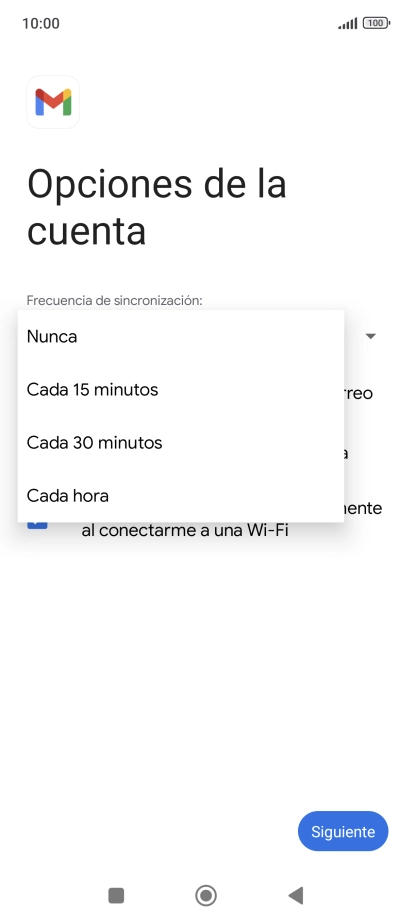 Pulsa el ajuste deseado.