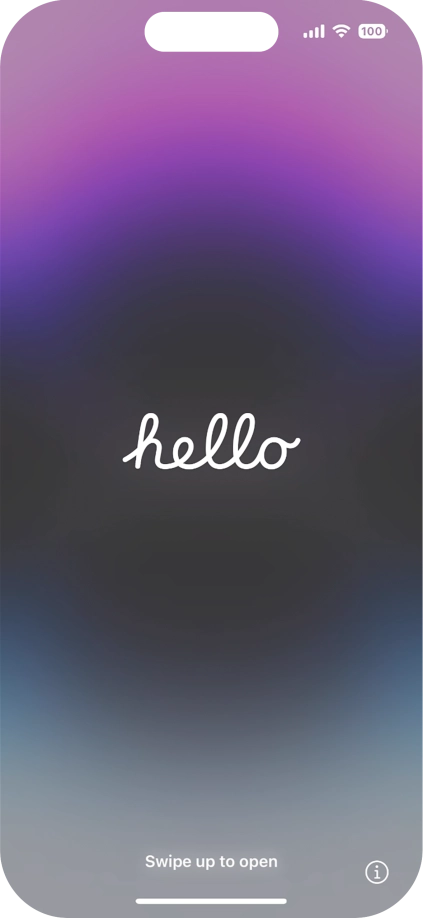 Desliza el dedo hacia arriba desde la parte inferior de la pantalla.