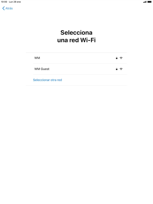 Pulsa la red wifi deseada.