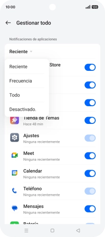 Pulsa el ajuste deseado.
