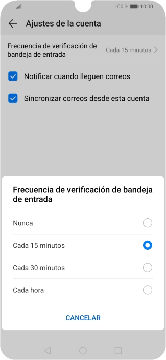 Pulsa el ajuste deseado.