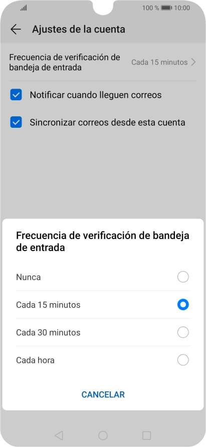 Pulsa el ajuste deseado.