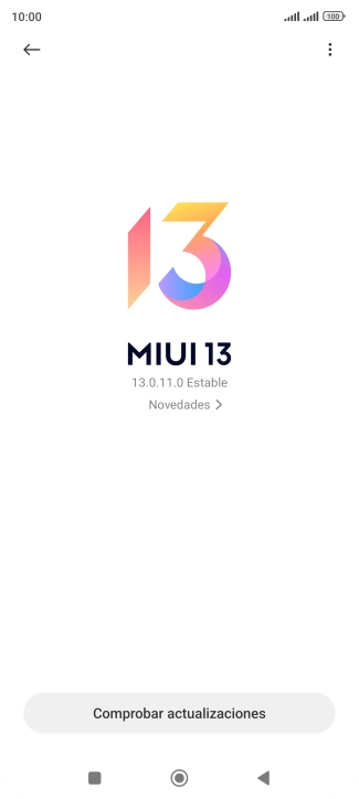 Pulsa Comprobar actualizaciones. Si hay una versión de software nueva disponible, aparecerá ahora en la pantalla. Sigue las indicaciones de la pantalla para actualizar el software del teléfono.
