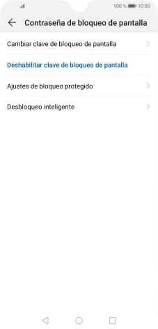 Pulsa Deshabilitar clave de bloqueo de pantalla.