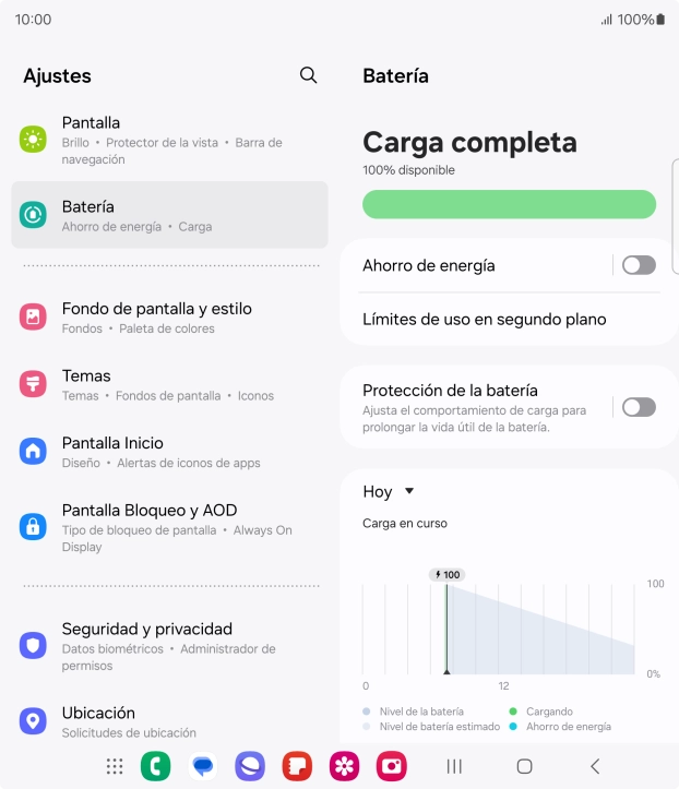 Pulsa Ahorro de energía.