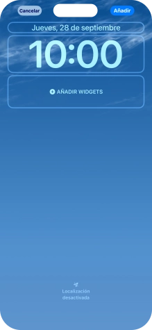 Si deseas personalizar la vista de la fecha en la pantalla de bloqueo, pulsa el widget de la fecha y sigue las indicaciones de la pantalla para seleccionar la vista de widgets deseada.