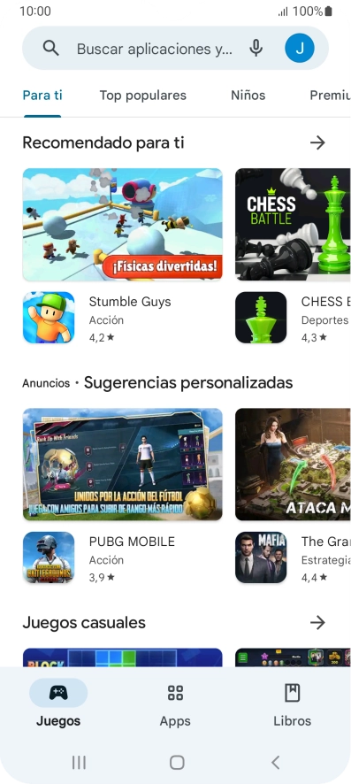 Pulsa el icono de perfil.