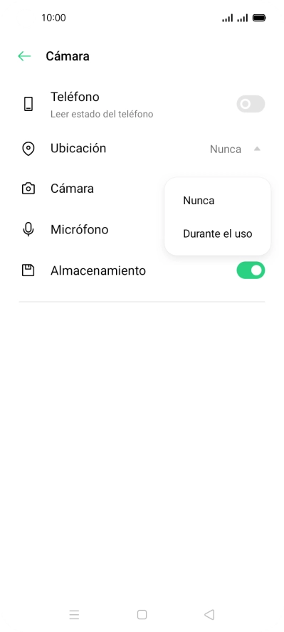 Pulsa el ajuste deseado.