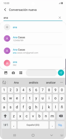 Pulsa el contacto deseado.