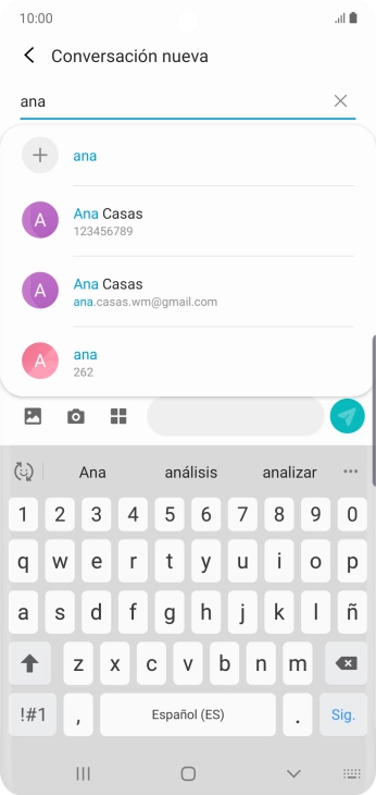 Pulsa el contacto deseado.