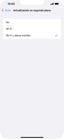 Para desactivar la actualización de apps en ejecución, pulsa No.