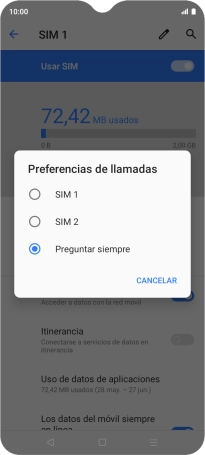 Pulsa el ajuste deseado.