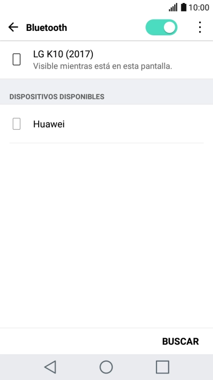 Pulsa el dispositivo Bluetooth deseado y sigue las indicaciones de la pantalla para vincular el dispositivo al teléfono.
